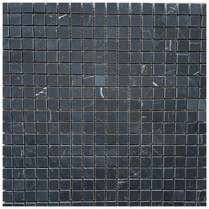 กระเบื้องโมเสคหินอ่อน Nero Marquina
