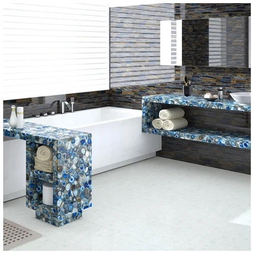 Blue Agate Gemstone Luxury Bathroom Blue Agate Gemstone Luxury Bathroom